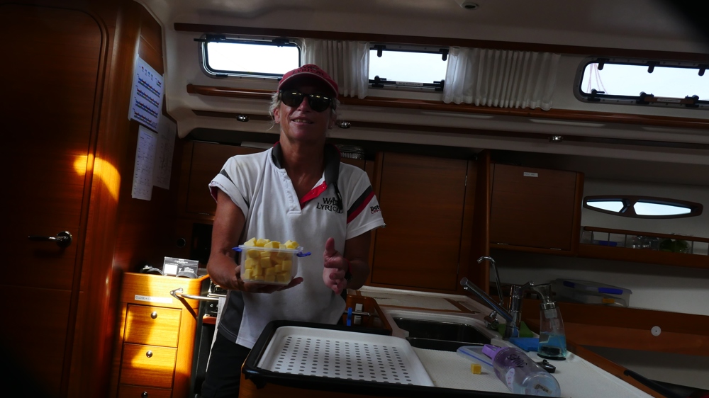 Preparing snacks to go with the aperitif