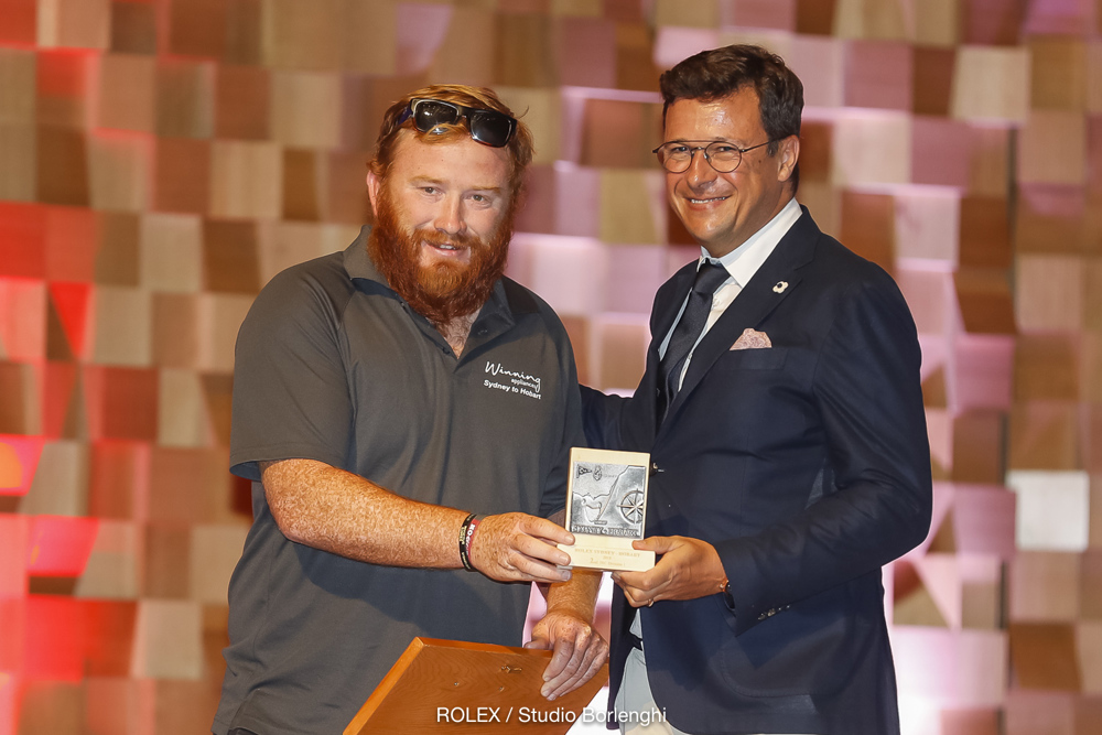 Prizegiving ceremony - Patrick Boutellier (General Manager, Rolex Australia) presenting the Apollo Trophy and trophy for 2nd, IRC Division 1 to Winning Appliances
