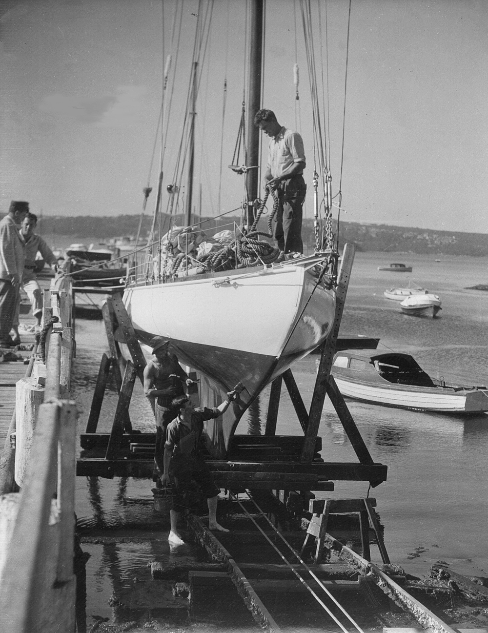 Independence on the slip being prepared for the 1949 race