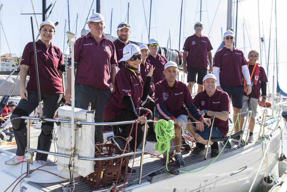 Chancellor crew at the dock prior to the start