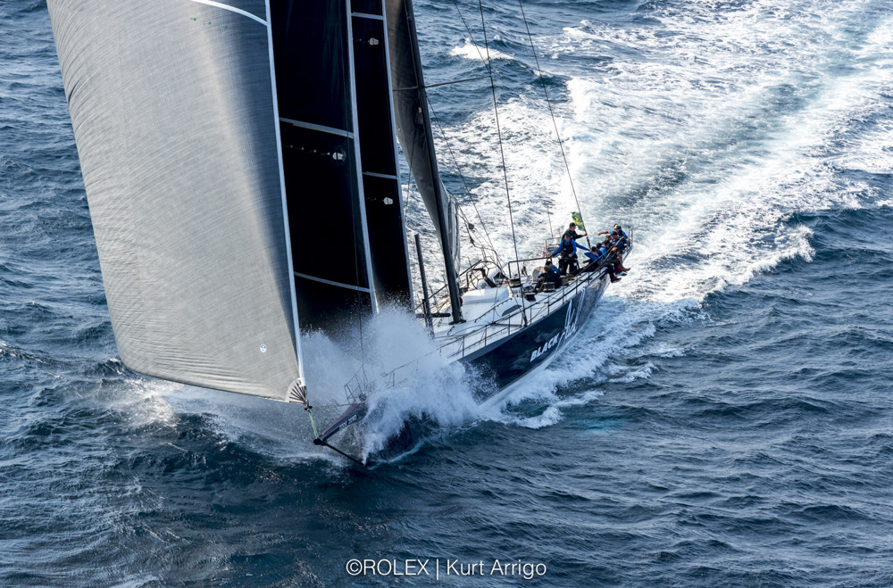 BLACK JACK, Sail No: 525100, Bow No: F1, Owner: Peter Harburg, Skipper: Mark Bradford, Design: Reichel-Pugh 100, Club: YCM
