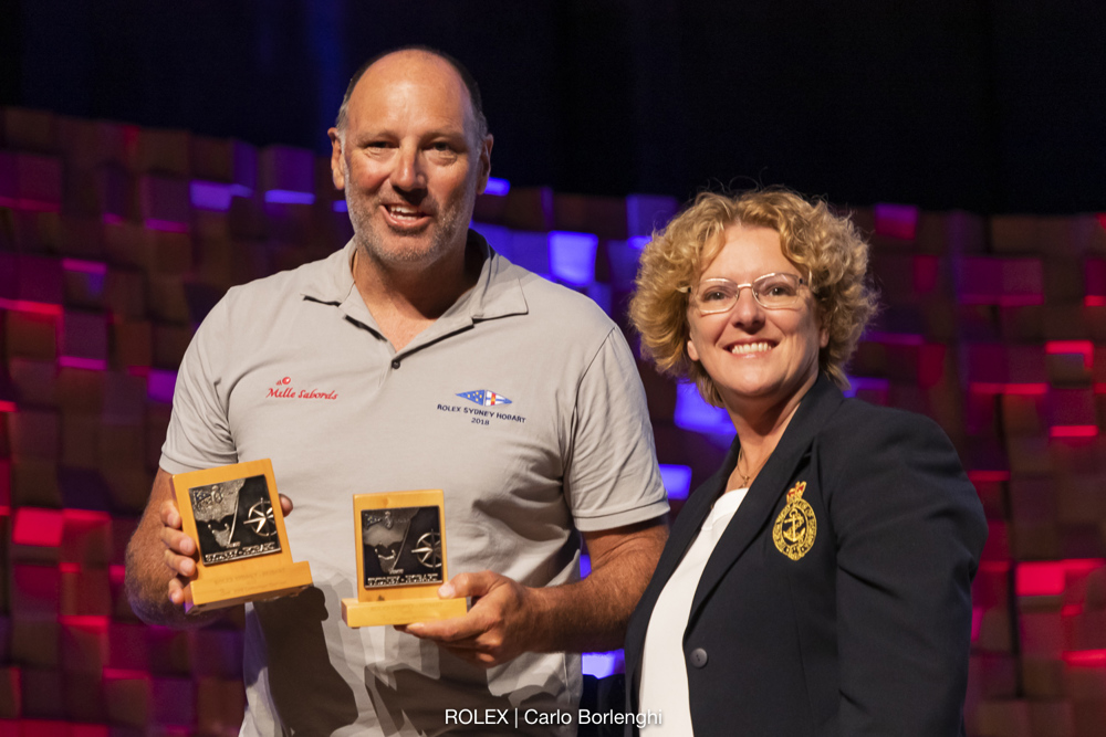 Mille Sabords - 3rd Corinthian IRC, 3rd Sydney 38 One Design.  With RYCT Commodore Tracy Matthews.