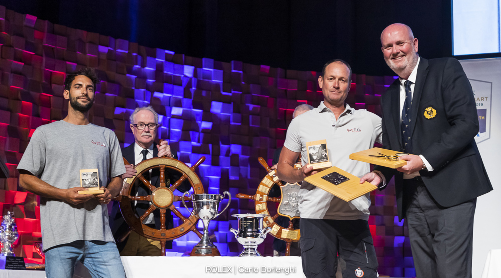 Gweilo - 2nd Overall, 2nd IRC Division 1, 3rd ORCi Division 1.  With CYCA Commodore Paul Billigham.