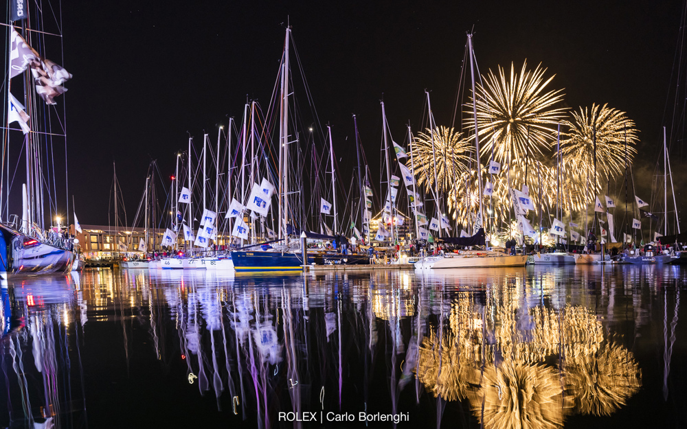 Dockside ambiance in Hobart - fireworks