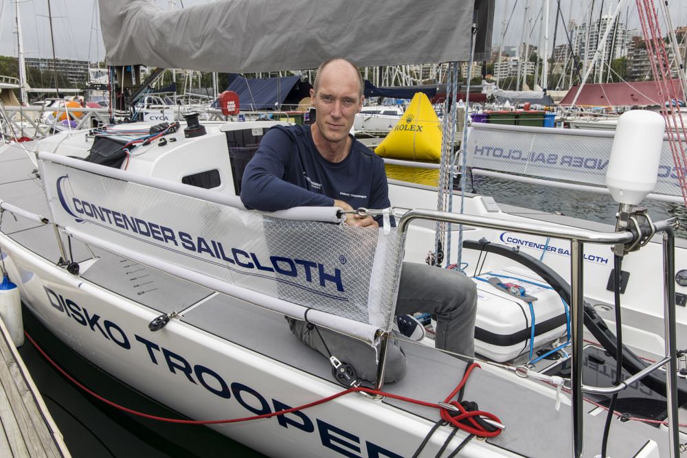 Rolex Sydney Hobart 2021 Press Conference - Cruising Yacht Club of Australia - JUles Hall on biard Disko Trooper_Contender Sailcloth