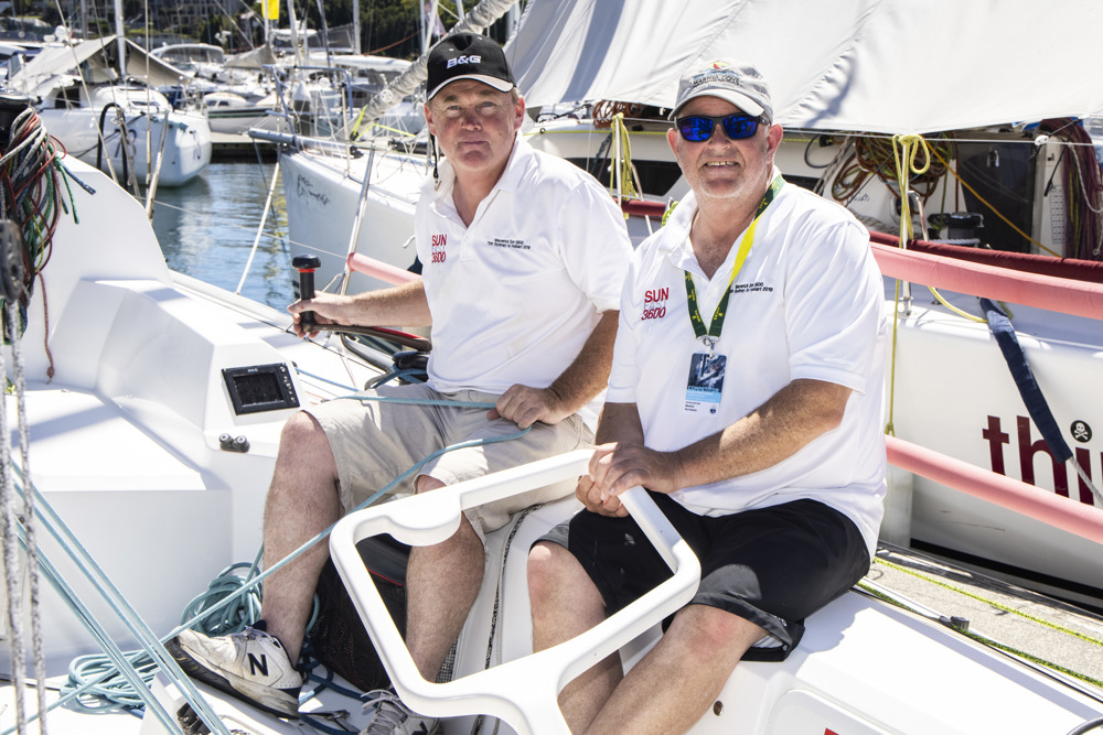 SAILING - Rolex Sydney Hobart Double handed press conference - 21/12/2021
ph. Andrea Francolini
Rod Smallman, Leeton Hulley (dark hat)
Boat MAVERICK