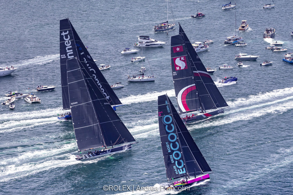 SHK SCALLYWAG 100, Sail No: HKG2276, Owner: Seng Huang Lee, Skipper: David Witt, Design: Dovell 100

STEFAN RACING, Sail No: AUS80, Owner: AUS 80 Pty Ltd, Skipper: Grant Wharington, Design: Botin 80

BLACK JACK, Sail No: 525100, Owner: Peter Harburg, Skipper: Mark Bradford, Design: Reichel/Pugh 100

LAWCONNECT , Sail No: SYD1000, Owner: Christian Beck, Skipper: Christian Beck, Design: Juan K 100 Custom