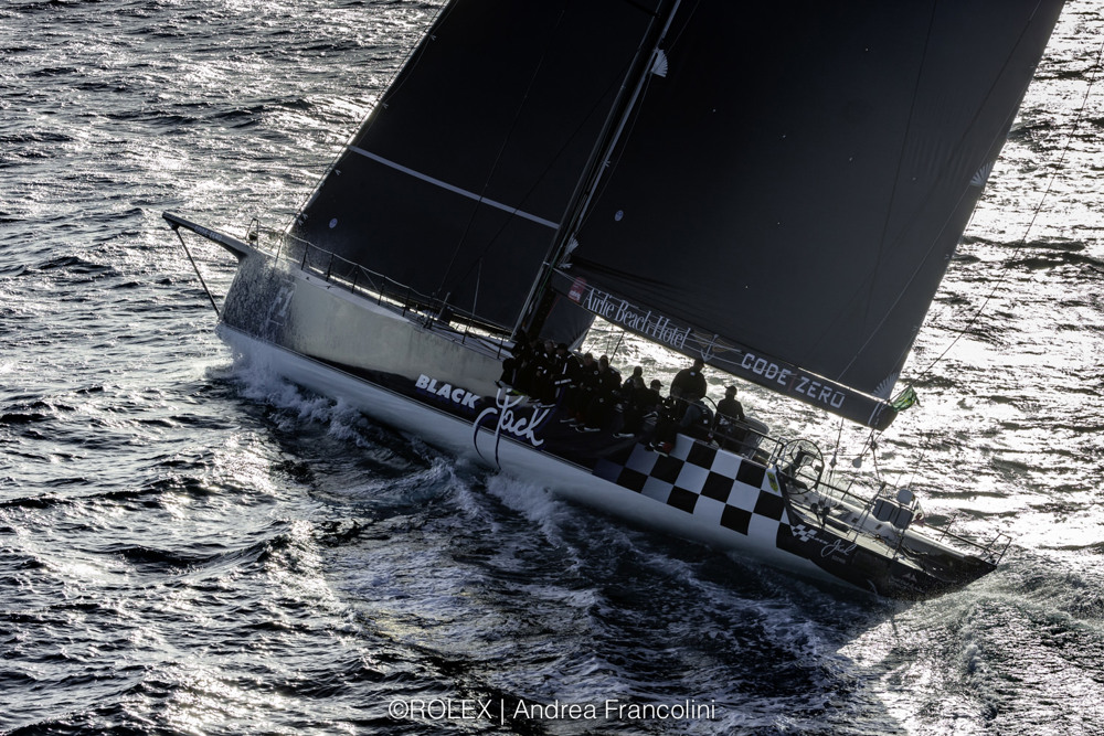 BLACK JACK, Sail No: 525100, Owner: Peter Harburg, Skipper: Mark Bradford, Design: Reichel/Pugh 100