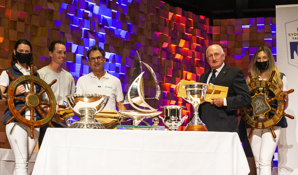 Official Trophy Presentation - Celestial, Charleston Trophy, George Barton Trophy, City of Hobart Trophy, Bass Strait Cup, Solo Trophy, CYCA Trophy - 1st ORCI Division 1, 1st IRC Division 1, 2nd IRC Overall