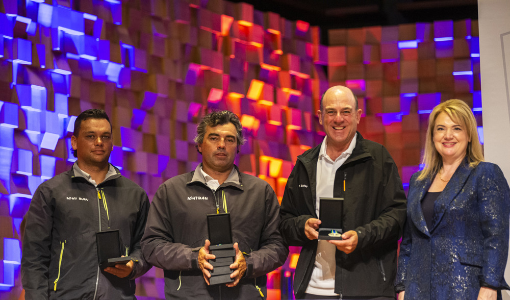 Official Trophy Presentation - Overall Winner Medallions for the crew of Ichi Ban