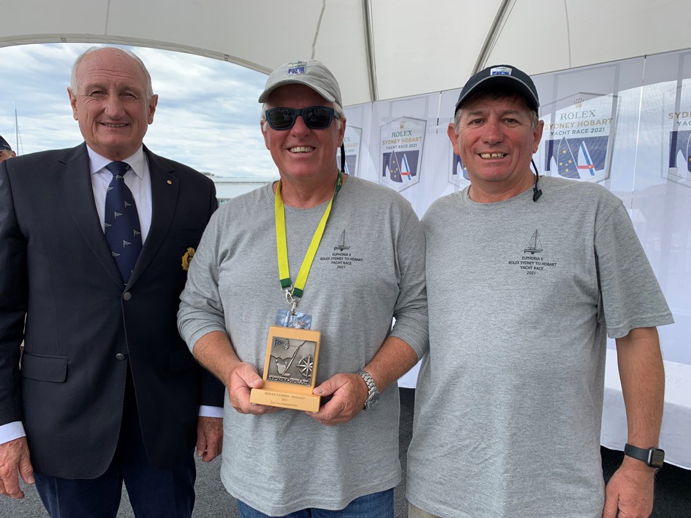 Trophy Presentation - Marc Stuart / Richard Combrink, Euphoria II, 3rd Two-Handed PHS