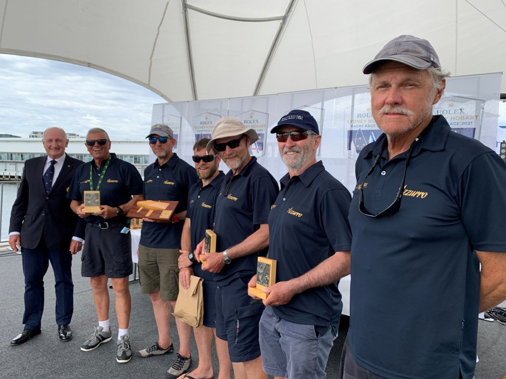 Trophy Presentation - White Bay 6 Azzurro, 2nd IRC Division 4,, 2nd ORCi Division 3, 1st Corinthian IRC