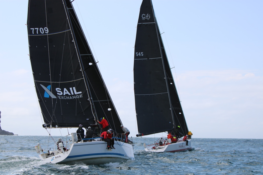 Pretty Woman leading Sail Exchange out of Sydney Harbour