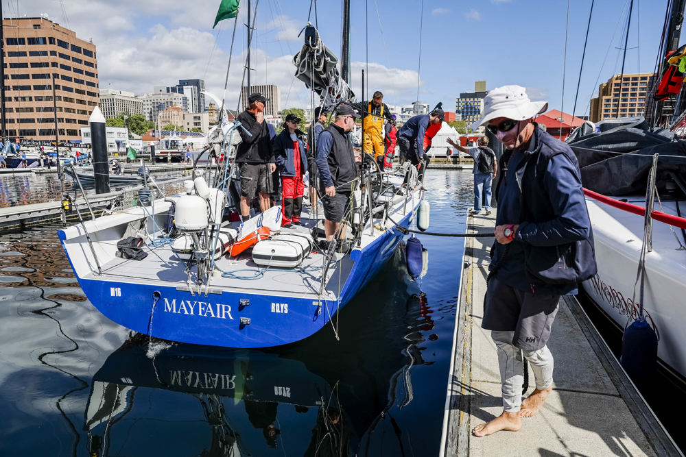 James Irvine's Rogers 46 Mayfair tying up in King's Pier marina