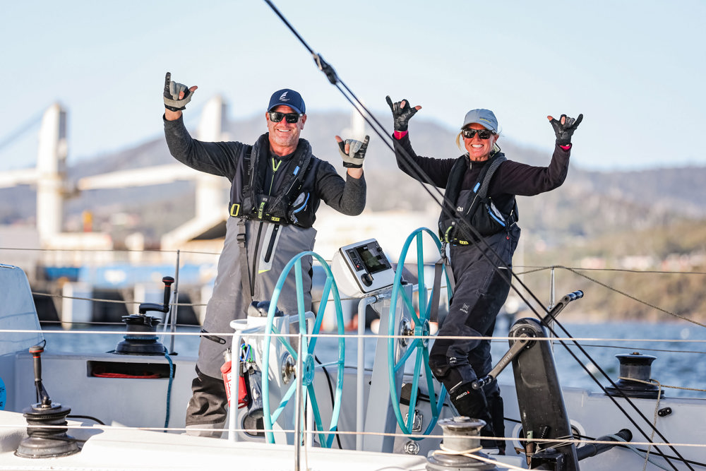 Ian and Anneka Thomson, co-skippers of Ocean Crusaders J-Bird