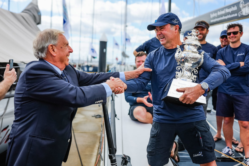 CYCA Commodore Arthur Lane with Celestial skipper Sam Haynes