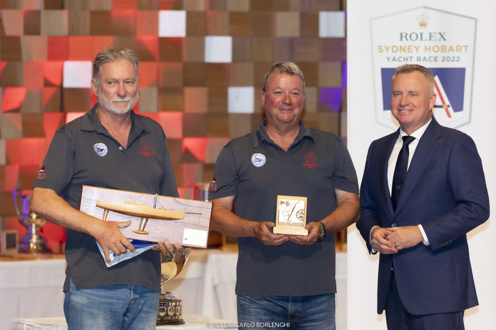 Anthony Kirke and Andrew Nuttman (Enterprise Next Generation) with Jeremy Rockiff (Premier of Tasmania).