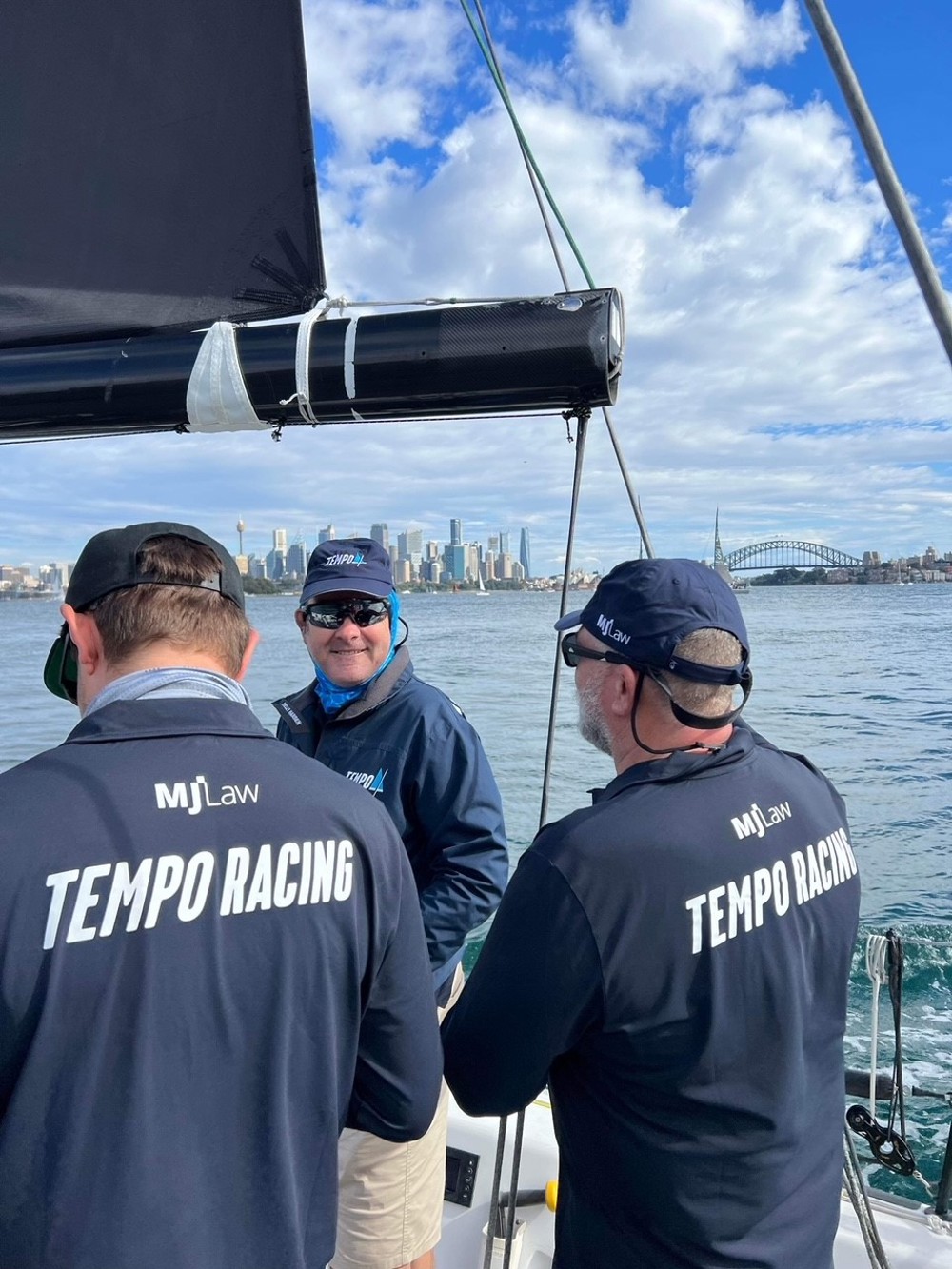 On board Tempo before the start