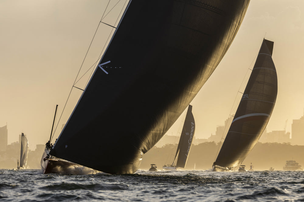 Cabbage Tree Island Race 2023 - Andoo Comanche being chased by SHK Scallywag