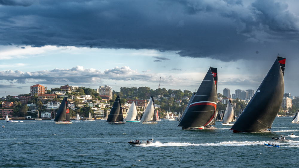 The fleet shortly after the start