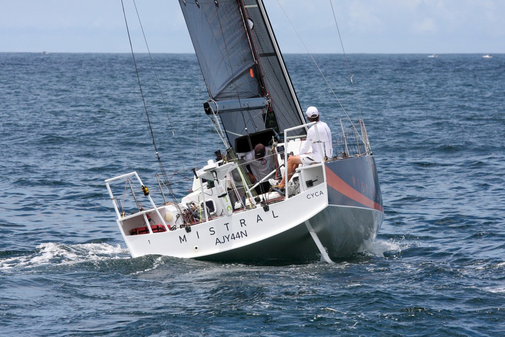 Mistral after rounding Cabbage Tree Island