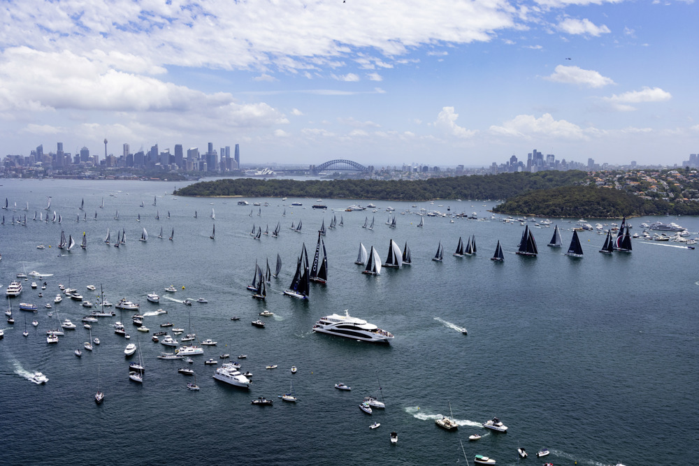 Start of the 2023 Rolex Sydney Hobart yacht race