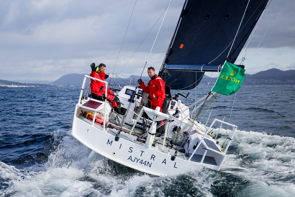 Mistral approaching the finish in River Derwent