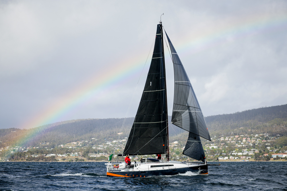 Mistral approaching the finish in River Derwent