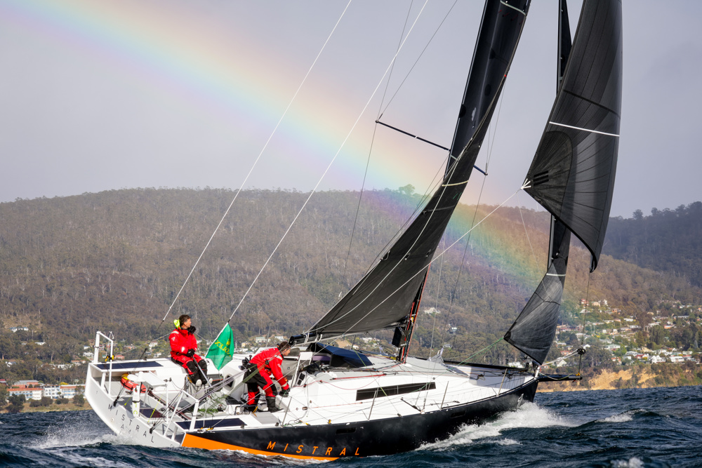 Mistral approaching the finish in River Derwent