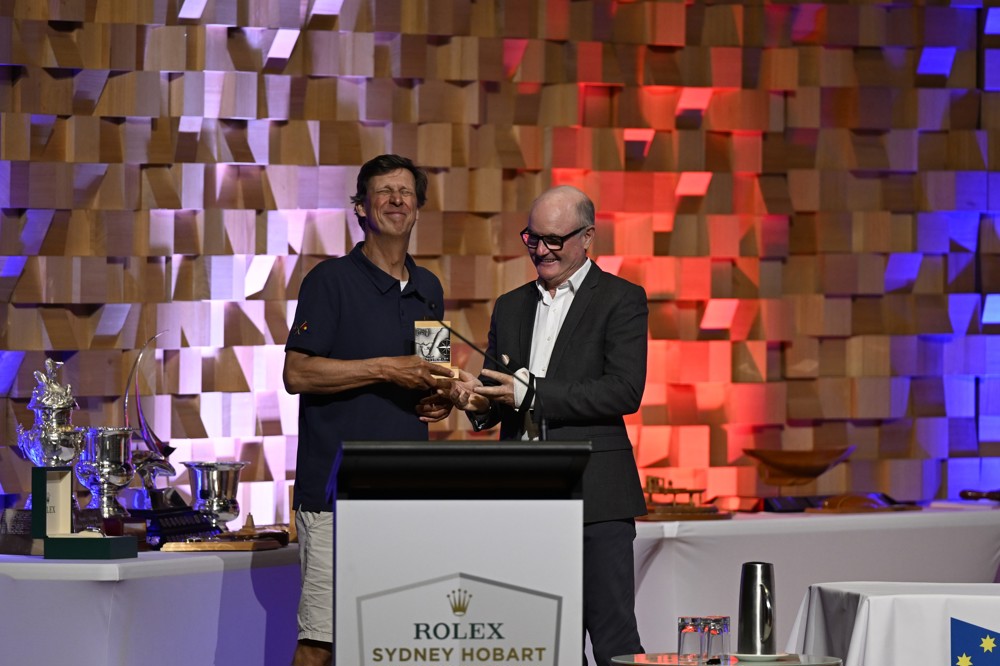 Rockall 8, 2nd IRC Division 4 - presented to owner Christopher Opielok by Councillor John Kelly