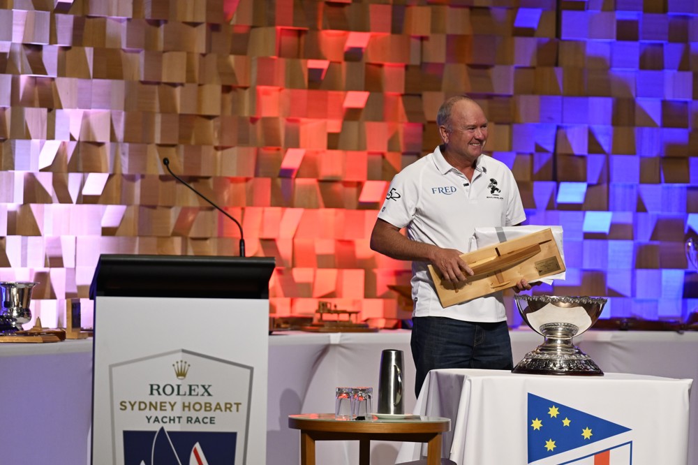 Smuggler, 1st IRC Division 1 (George Barton Trophy) - presented to owner Sebastian Bohm represented by crewmember Steve McConaghy.