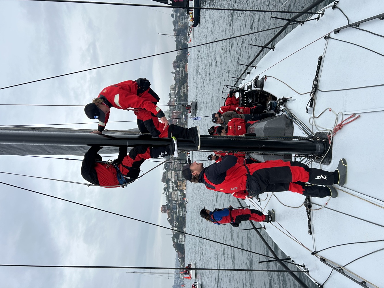 Sail hoisting on Whisper