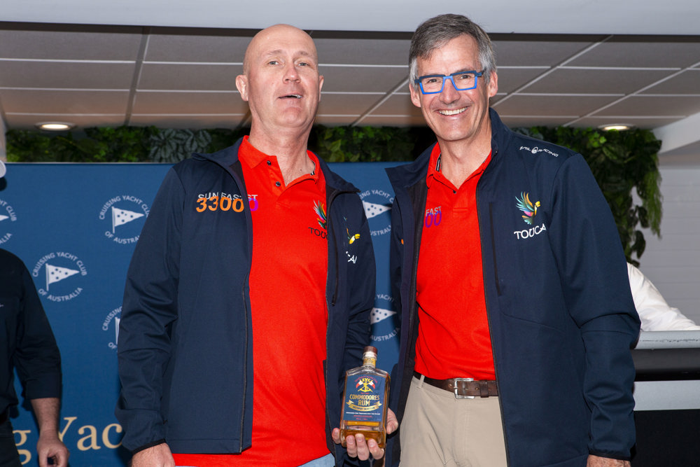 2024 Noakes Sydney Gold Coast Yacht Race Prizegiving - Toucan, Winner of Point Danger Trophy for the boat that best estimates its finish time when passing Tweed Heads..     Image: Ashley Dart