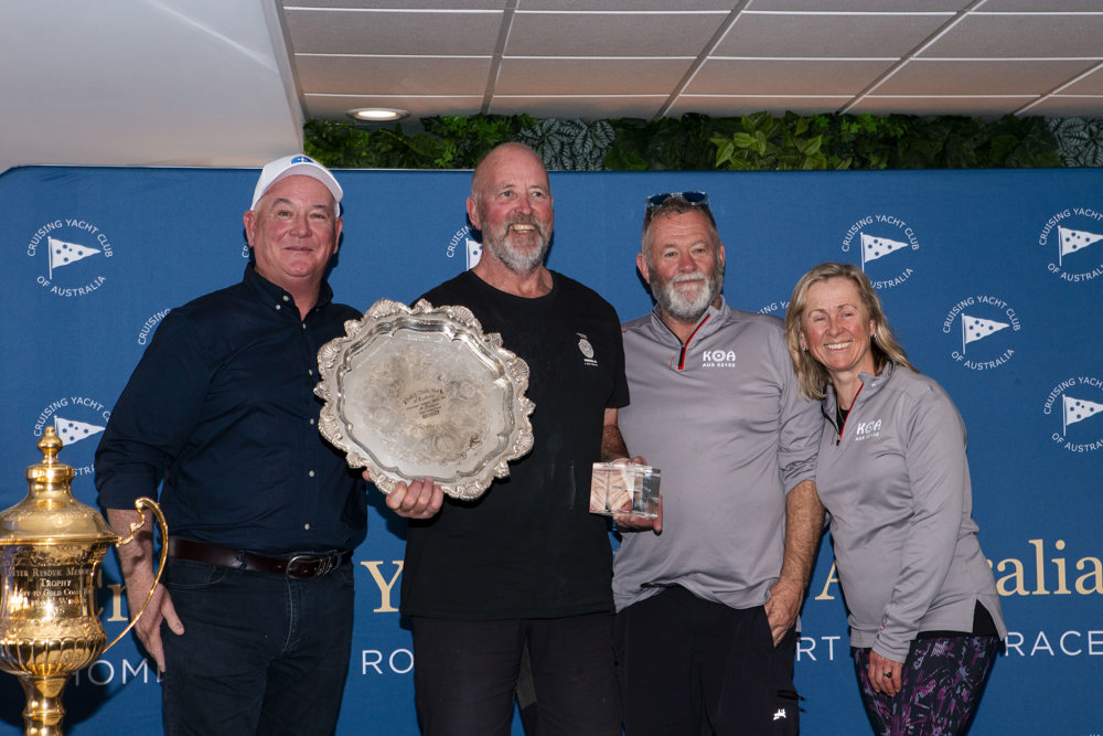 2024 Noakes Sydney Gold Coast Yacht Race Prizegiving - KOA, 3rd IRC Div 0, 1st Corinthian IRC.    Image: Ashley Dart
