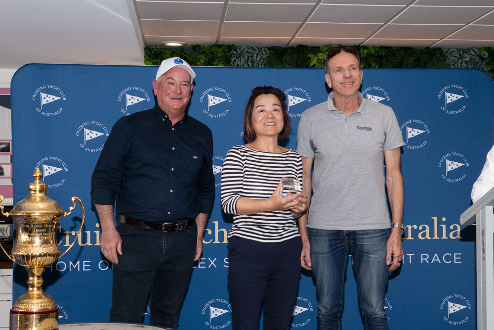 2024 Noakes Sydney Gold Coast Yacht Race Prizegiving - Min River, 3rd IRC Division 3, 2nd Double Handed IRC.    Image: Ashley Dart
