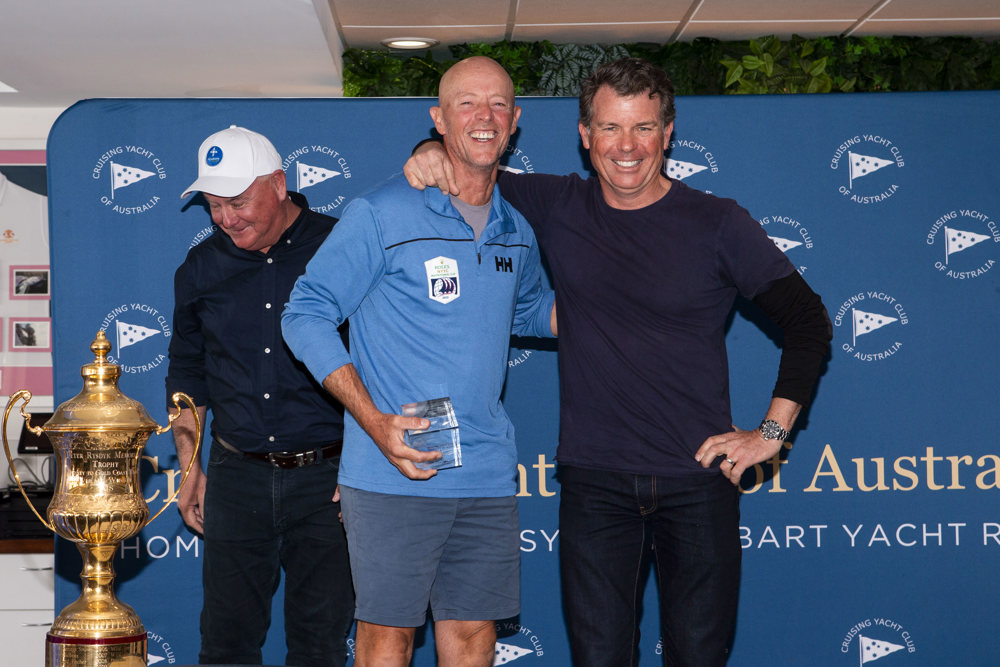 2024 Noakes Sydney Gold Coast Yacht Race Prizegiving - Mistral, 2nd Overall IRC, 1st IRC Div 2, 1st Double Handed IRC.    Image: Ashley Dart