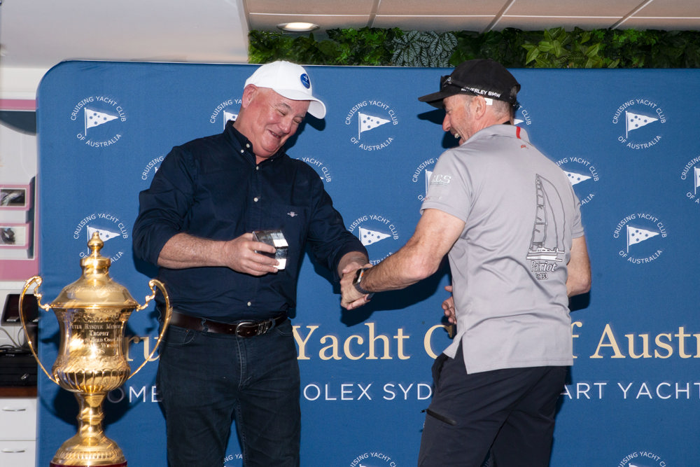 2024 Noakes Sydney Gold Coast Yacht Race Prizegiving - Patriot, 2nd IRC Div 2.    Image: Ashley Dart