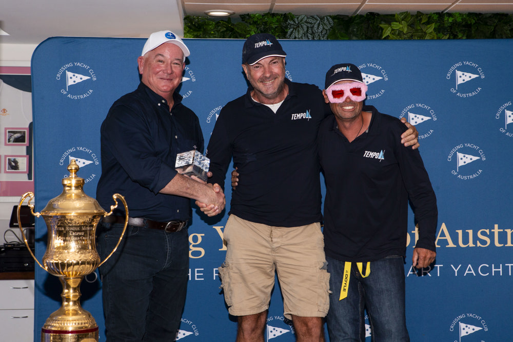2024 Noakes Sydney Gold Coast Yacht Race Prizegiving - Tempo, 3rd IRC Overall, 1st IRC Div 0.    Image: Ashley Dart