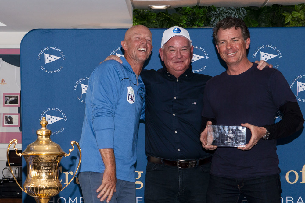 2024 Noakes Sydney Gold Coast Yacht Race Prizegiving - Mistral, 2nd IRC Overall, 1st IRC Div 2, 1st Double Handed IRC.    Image: Ashley Dart