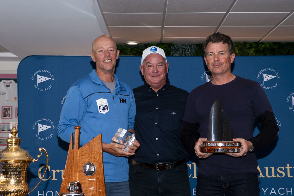 2024 Noakes Sydney Gold Coast Yacht Race Prizegiving - Mistral, first boat under 40ft to finish.     Image: Ashley Dart.