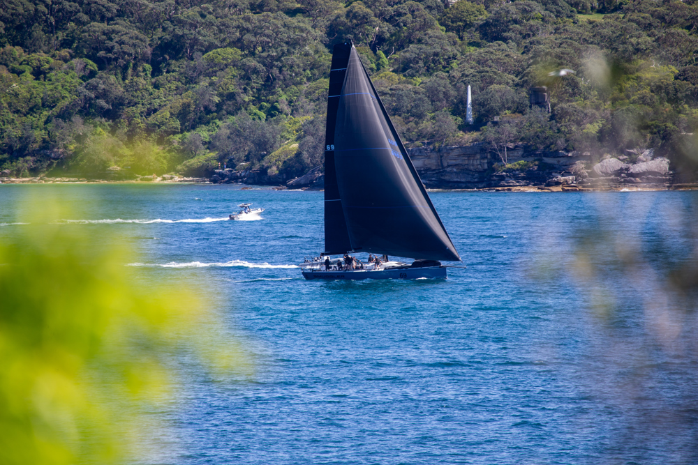 2024 Flinders Islet Race start - TP52 Smuggler viewed from North Head.  Image: David Hislop