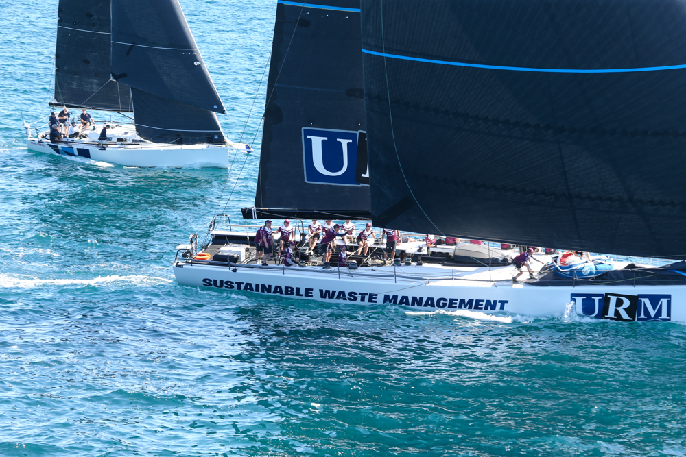 2024 Flinders Islet Race start - URM Group closely followed by the Cookson 12 Calibre 12.   Image: David Hislop