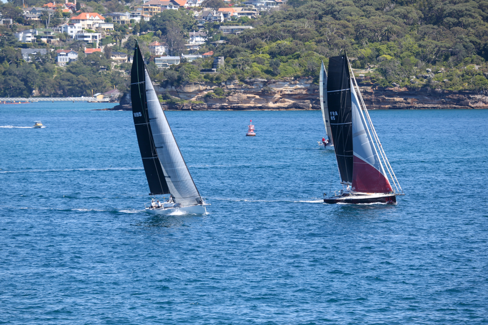 2024 Flinders Islet Race start - Pogo 40 Le Tiroflan (r) and Quantock.   Image: David Hislop