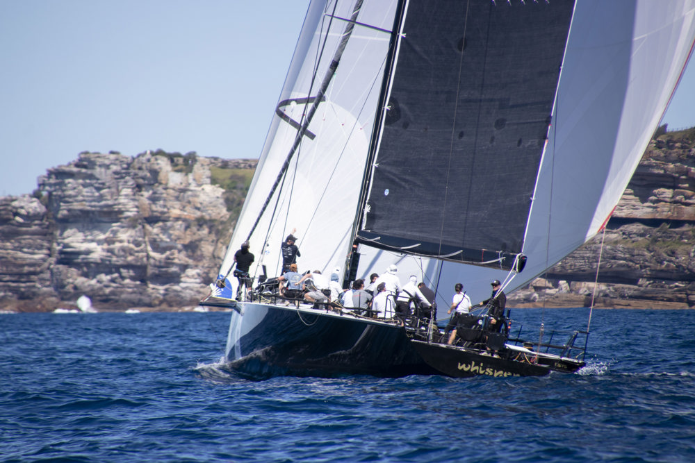 2024 Flinders Islet Race - Whisper ahead of URM Group.   Image: Ashley Dart