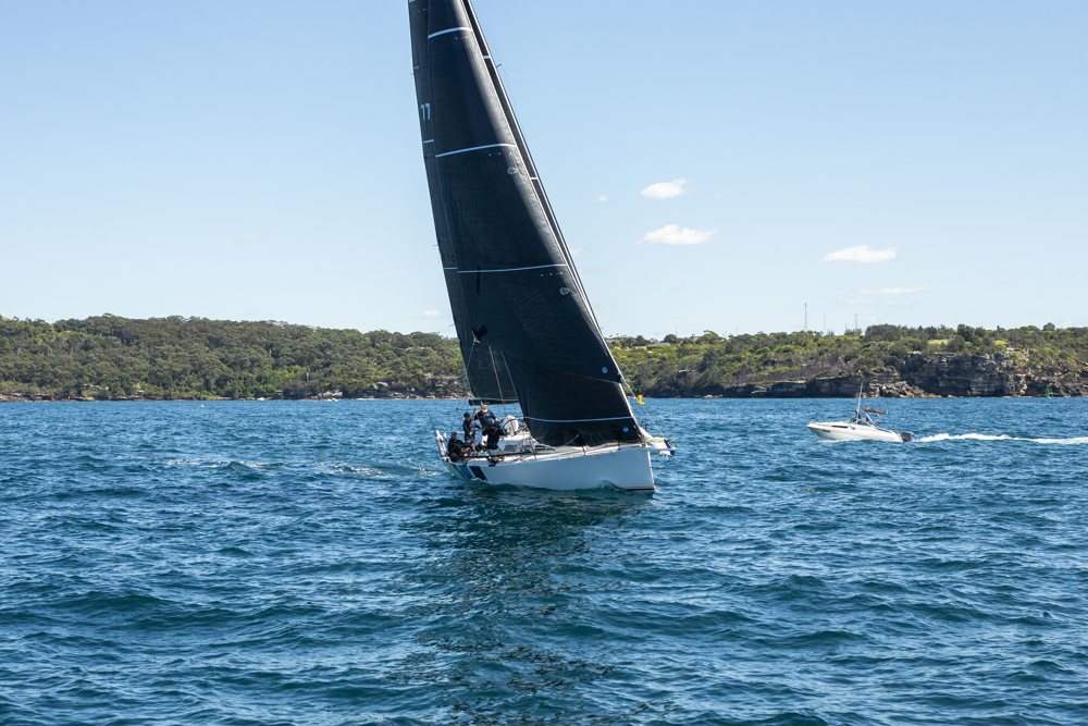 2024 Flinders Islet Race - Calibre 12 viewed from URM Group.   Image: Ashley Dart