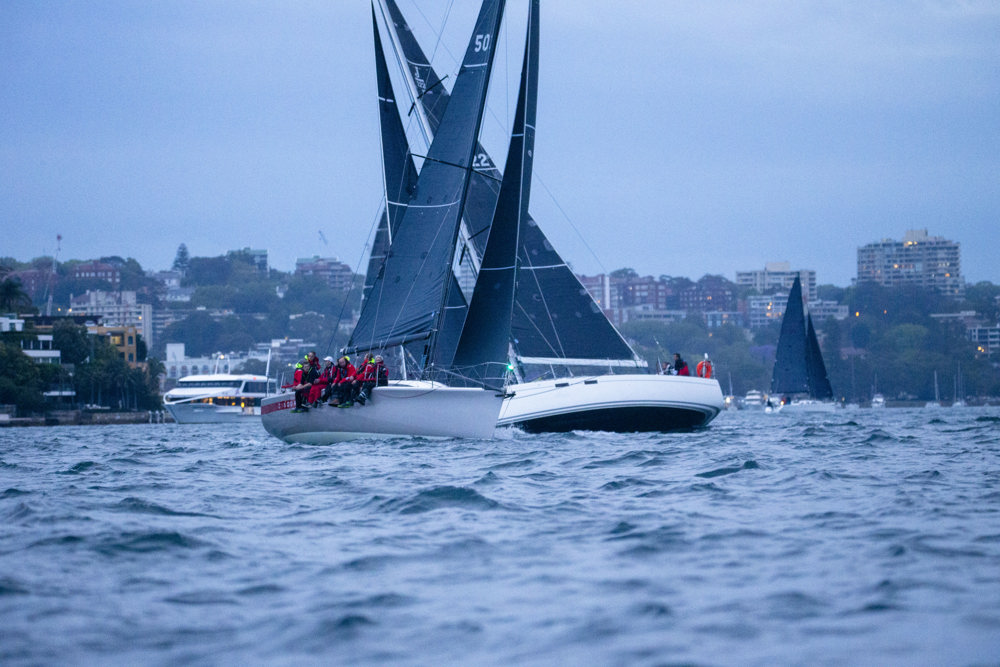 2024 Tollgate Islands Race start - Cinquante (foreground) and Rumchaser.  Image: Ashley Dart
