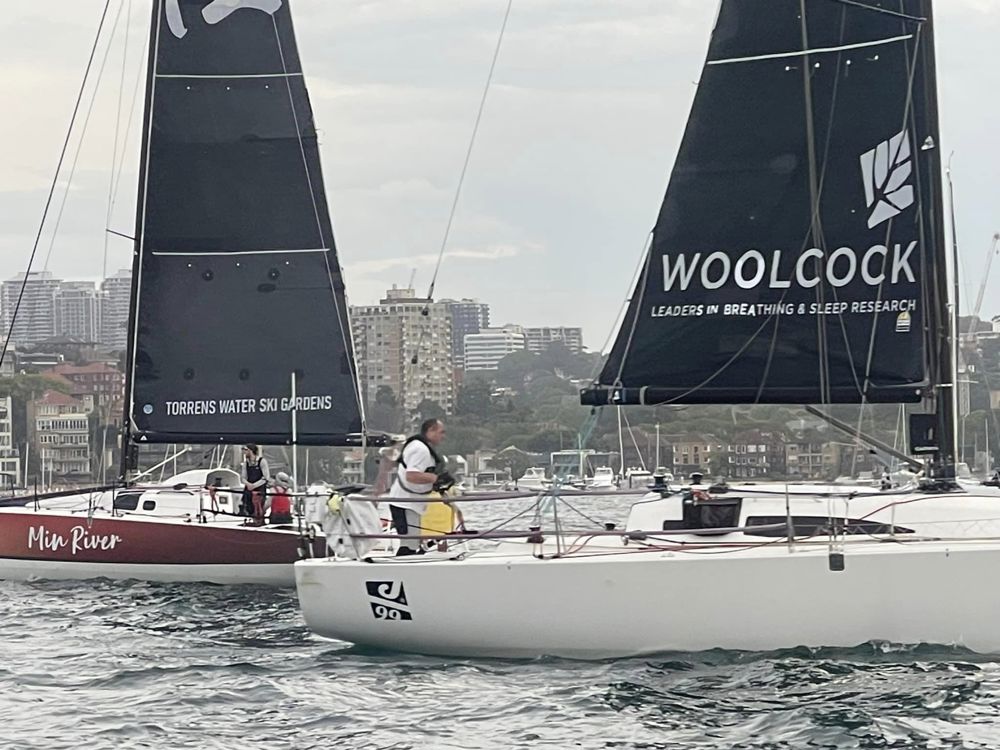 2024 Tollgate Islands Race - Double-Handed competitors Blue Planet and Min River before the start