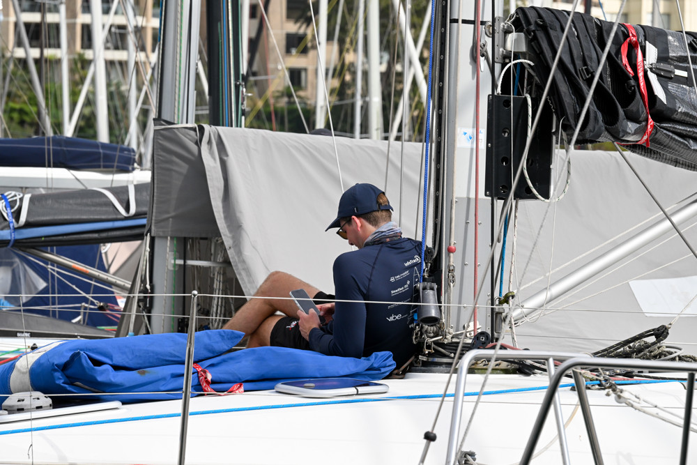 Getting those last emails away.  Image: CYCA | David Hislop