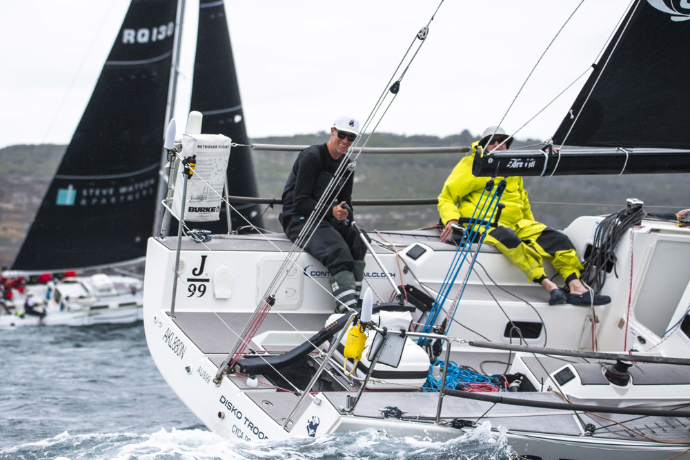 Audi Centre Sydney BWPS| 2024 Bird Island Race start - Disko Trooper (Jules Hall steering).   Image: CYCA | Ashley Dart