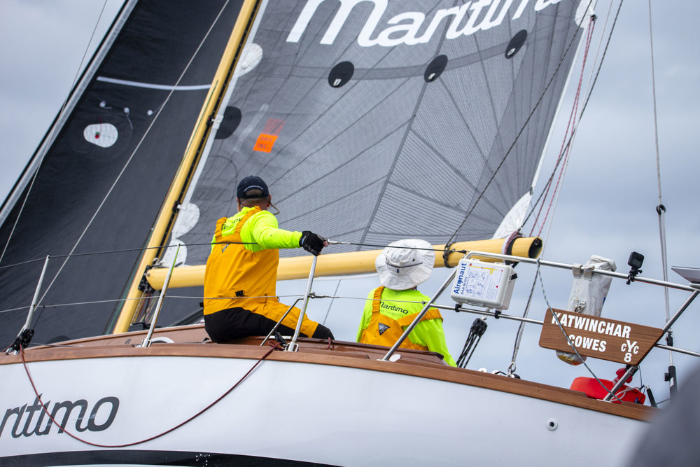 Audi Centre Sydney | 2024 Bird Island Race start - Maritimo Katwinchar.   Image: CYCA | Ashley Dart